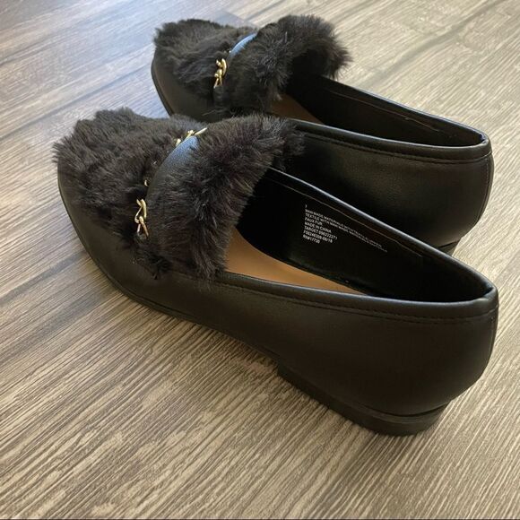 2/$30 A New Day Sal Faux Leather Fur Closed Loafers Black - Picture 10 of 12
